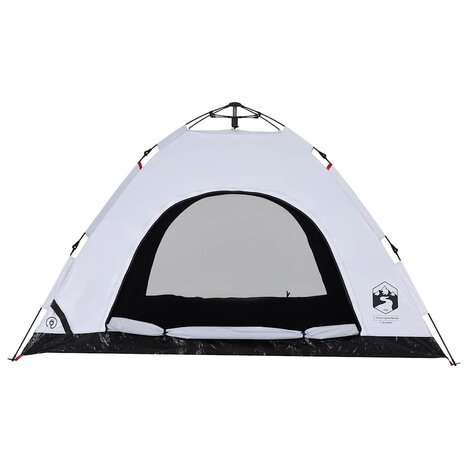 Tent 4-persoons snelontgrendeling verduisterende stof wit 8
