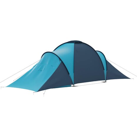 Tent 6-persoons blauw en lichtblauw 5