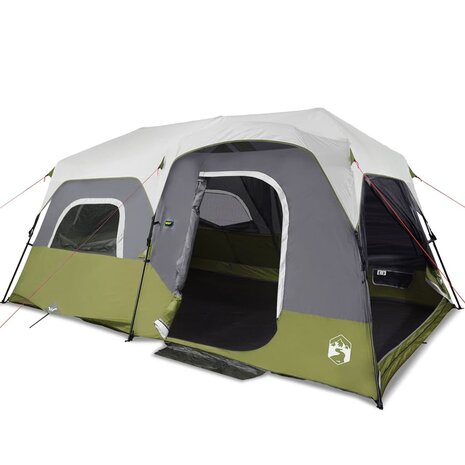 Tent 9-persoons waterdicht met LED lichtblauw 2