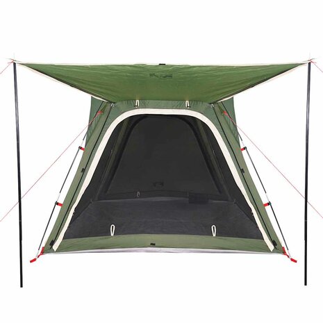 Tent 4-persoons waterdicht snelontgrendeling groen 8