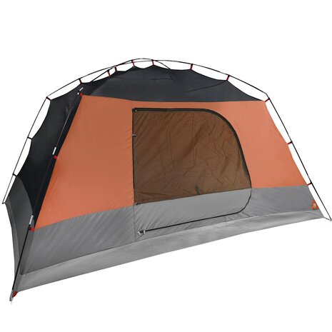 Tent met luifel 4-persoons waterdicht oranje 8