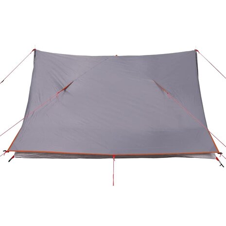 Tent 2-persoons waterdicht grijs en oranje 7