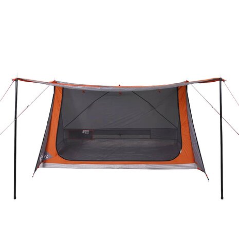 Tent 2-persoons waterdicht grijs en oranje 9