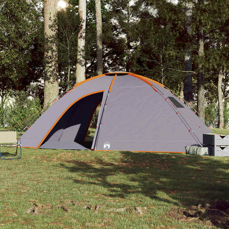 Tent 8-persoons waterdicht oranje 3