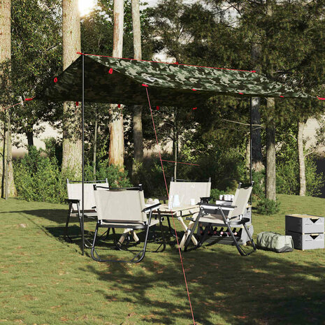 Kampeerluifel waterdicht 306x306 cm camouflage 3