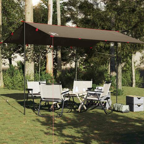 Kampeerluifel waterdicht 406x306 cm bruin 1