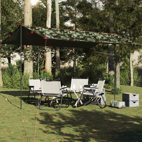 Kampeerluifel waterdicht 506x306 cm camouflage 1