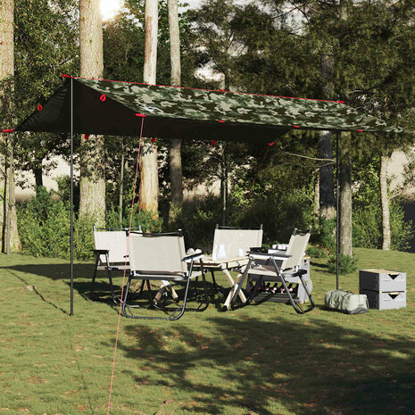Kampeerluifel waterdicht 506x306 cm camouflage 3