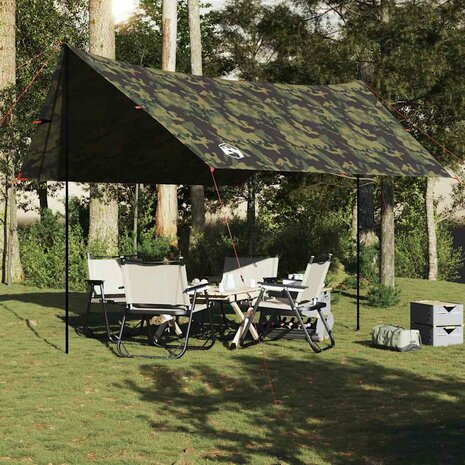 Kampeerluifel waterdicht 462x306x211 cm camouflage 3