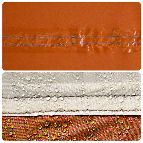 Kampeerluifel waterdicht 500x294 cm grijs en oranje 8