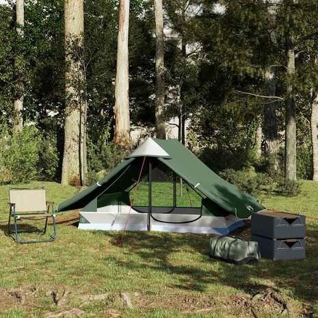 Tent 2-persoons waterdicht groen 4