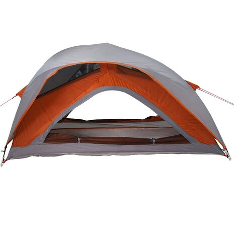 Tent 1-persoons waterdicht grijs en oranje 5