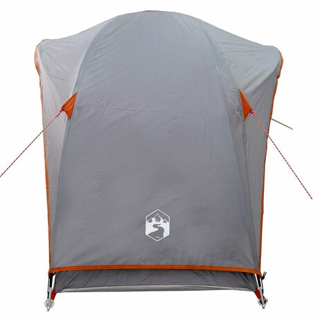 Tent 1-persoons waterdicht grijs en oranje 7