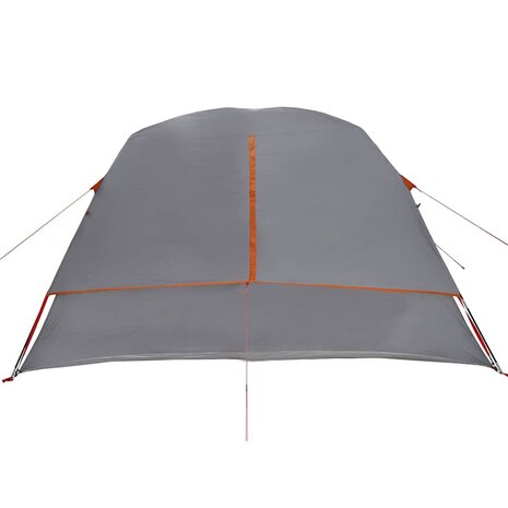 Tent 4-persoons waterdicht grijs en oranje 8