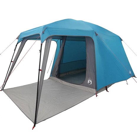 Kampeertent met verandakoepel 5-persoons waterdicht blauw 4