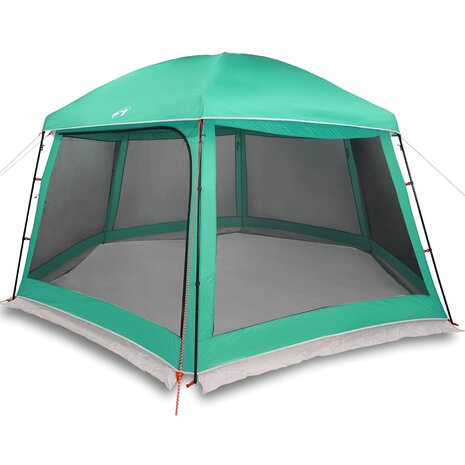 Zwembadtent uitneembare buiten- gaaswanden 512x458 cm zeegroen 2