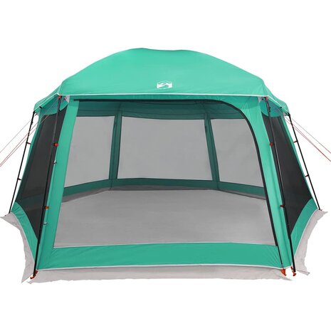 Zwembadtent uitneembare buiten- gaaswanden 512x458 cm zeegroen 5