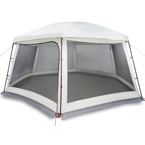 Zwembadtent met uitneembare buiten- gaaswanden 618x532 cm grijs 2