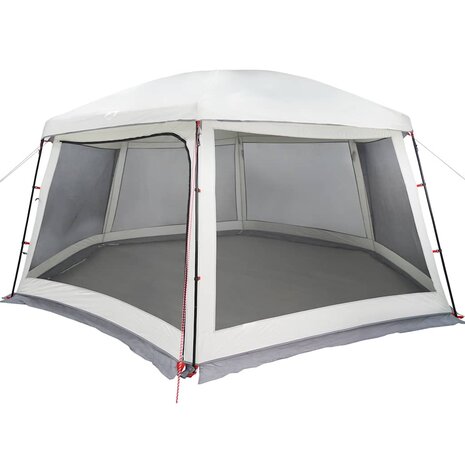 Zwembadtent met uitneembare buiten- gaaswanden 618x532 cm grijs 3