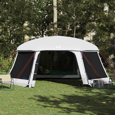 Zwembadtent met uitneembare buiten- gaaswanden 618x532 cm grijs 4