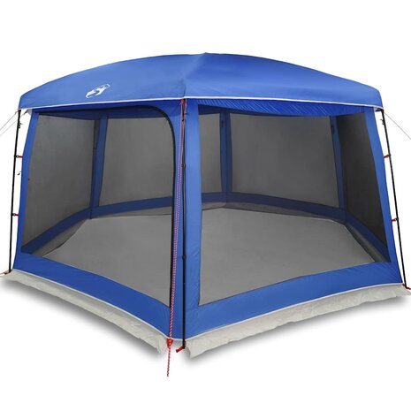 Zwembadtent afneembare buitentent gaaswanden azuurblauw 2