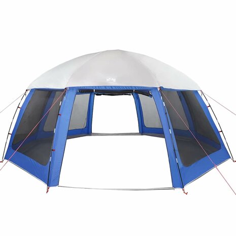 Zwembadtent afneembare buitentent gaaswanden azuurblauw 6