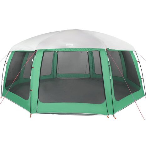Zwembadtent uitneembare buiten- gaaswanden 690x690 cm zeegroen 4