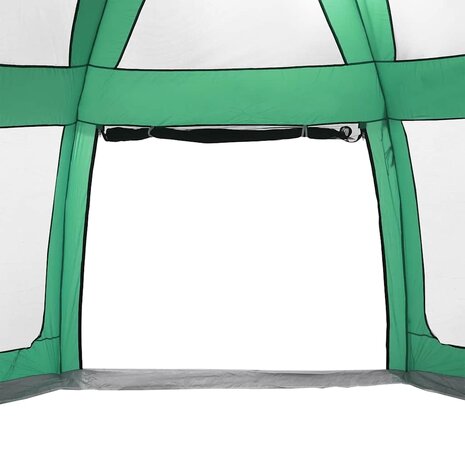 Zwembadtent uitneembare buiten- gaaswanden 690x690 cm zeegroen 7