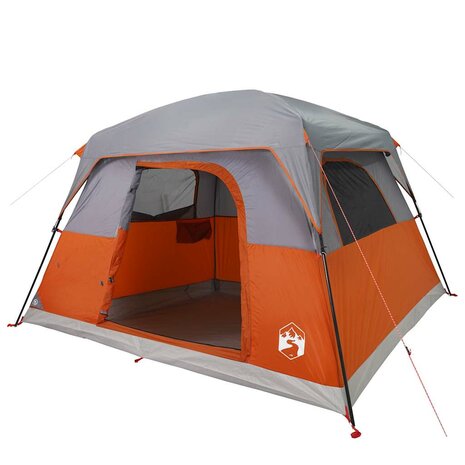 Tent 4-persoons waterdicht oranje 5