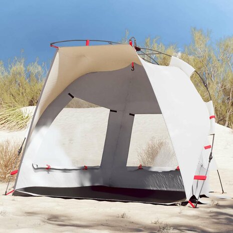 Strandtent 2-persoons waterdicht snelontgrendeling grijs 1