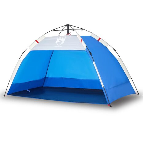 Strandtent 2-persoons waterdicht snelontgrendeling azuurblauw 2