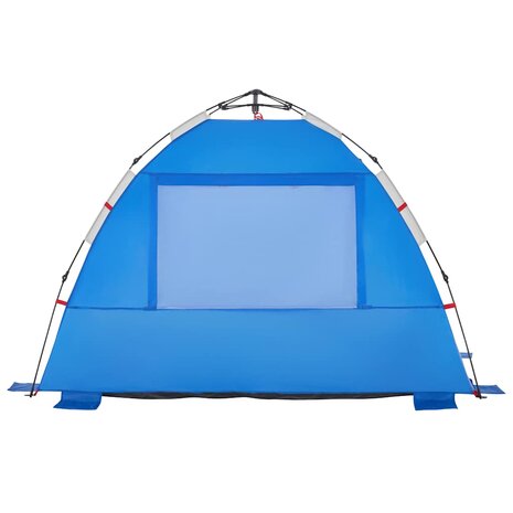 Strandtent 2-persoons waterdicht snelontgrendeling azuurblauw 8
