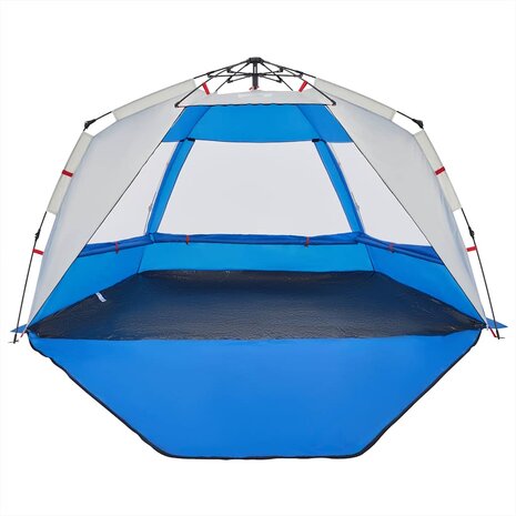 Strandtent 3-persoons waterdicht snelontgrendeling azuurblauw 8