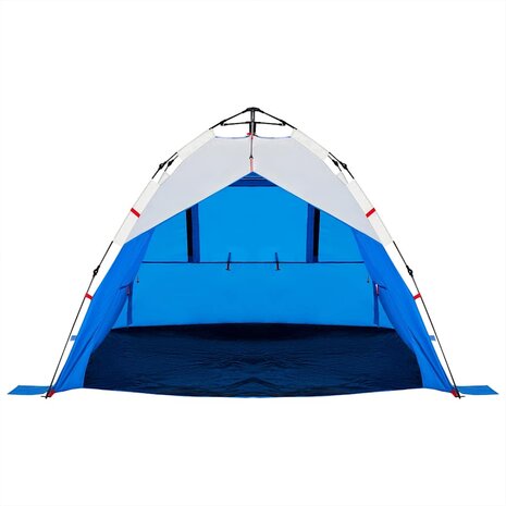 Strandtent 3-persoons waterdicht snelontgrendeling azuurblauw 6