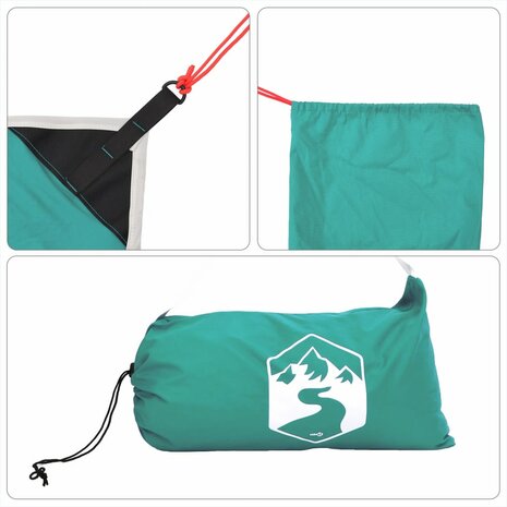 Strandluifel met zandankers 214x236 cm groen 7
