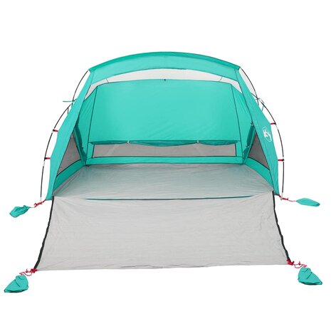 Strandtent 2-persoons zeegroen waterdicht 5