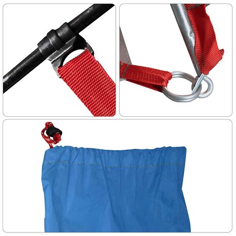 Strandtent 274x178x170/148 cm 185T polyester azuurblauw 8