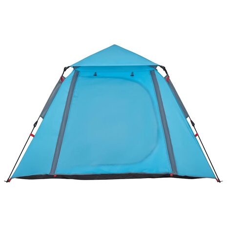 Koepeltent 4-persoons snelontgrendeling blauw 7