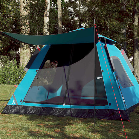 Koepeltent 5-persoons snelontgrendeling blauw 1