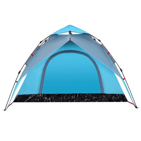 Koepeltent 3-persoons snelontgrendeling blauw 8