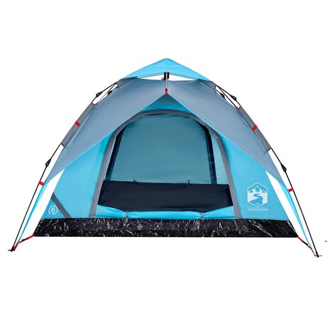 Koepeltent 4-persoons snelontgrendeling blauw 7