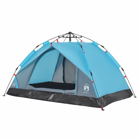 Koepeltent 2-persoons snelontgrendeling blauw 4