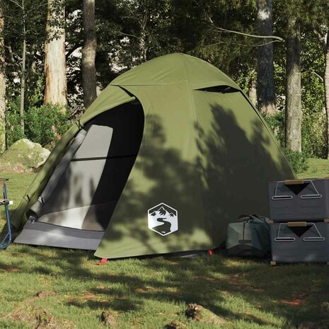 Koepeltent 2-persoons waterdicht olijfgroen 1