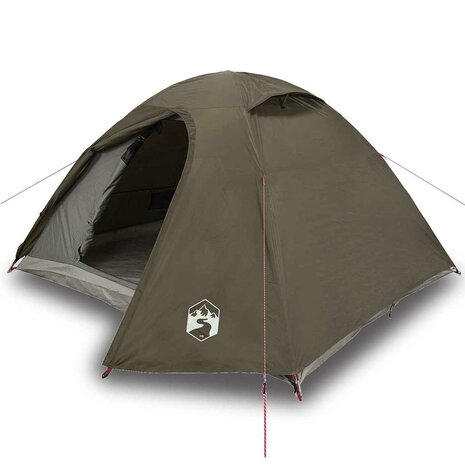Koepeltent 3-persoons waterdicht bruin 2