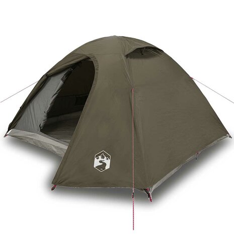 Koepeltent 4-persoons waterdicht bruin 2
