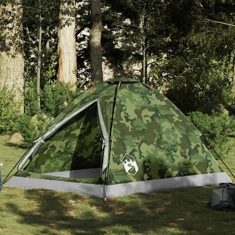 Koepeltent 2-persoons waterdicht camouflage 1