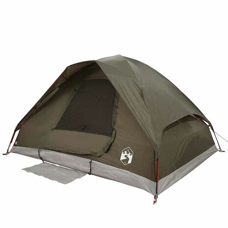 Koepeltent 2-persoons waterdicht bruin 6