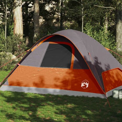 Koepeltent 6-persoons waterdicht oranje 1