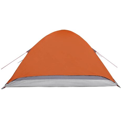 Koepeltent 2-persoons waterdicht grijs en oranje 9