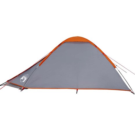 Koepeltent 2-persoons waterdicht grijs en oranje 9